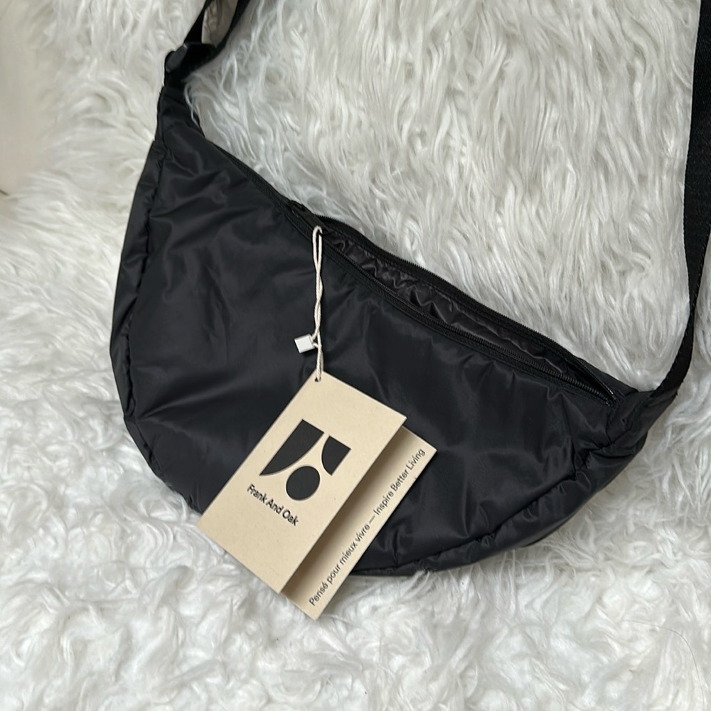 BRAND NEW Frank and Oak black cross body Fanny pack
